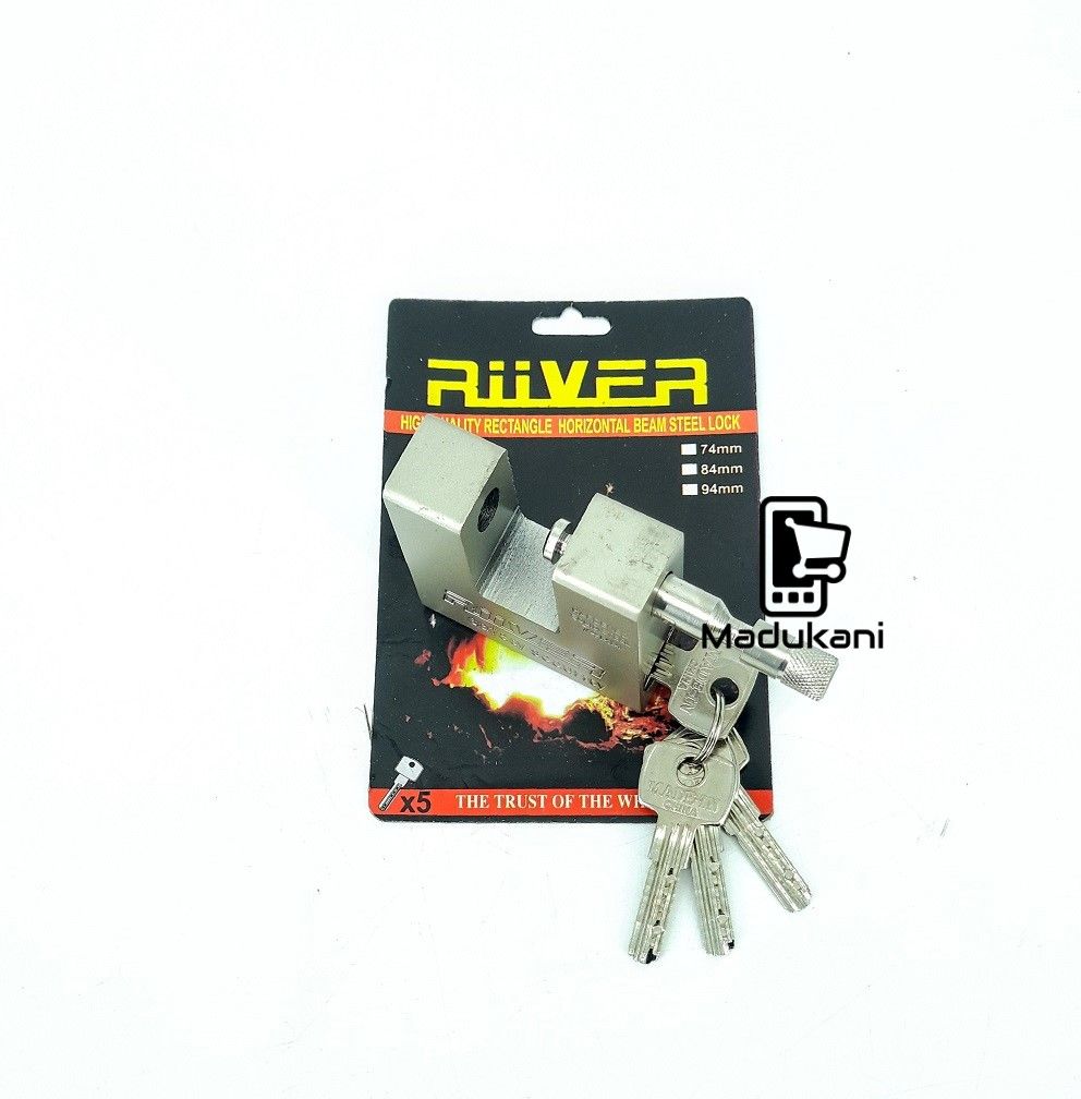 RIIVER 74mm Anti-Theft Monoblock Padlock with 4 Keys