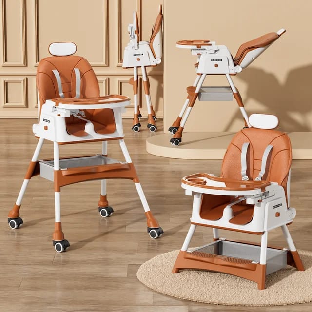 THE LATEST  only  the baby will feed,rest and sleep  in the same feeding  chair. It has wheels, it's foldable, has headrest  with a soft pad,