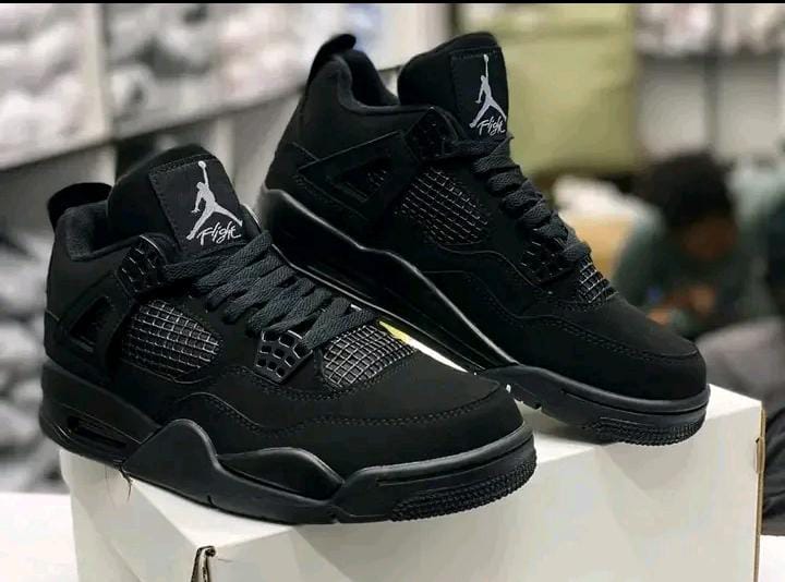 New Fashion Original Air Jordan 4 Black Cat Men's Shoes Unisex Sneakers