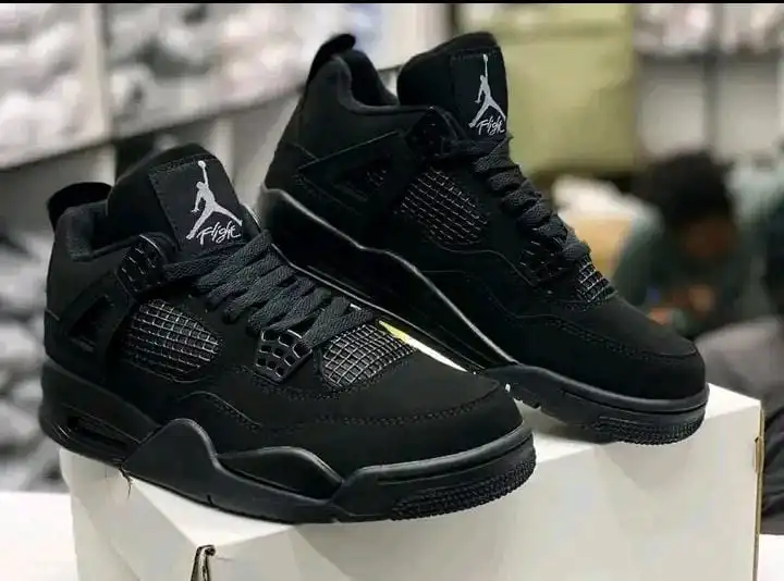 New Fashion Original Air Jordan 4 Black Cat Men's Shoes Unisex Sneakers