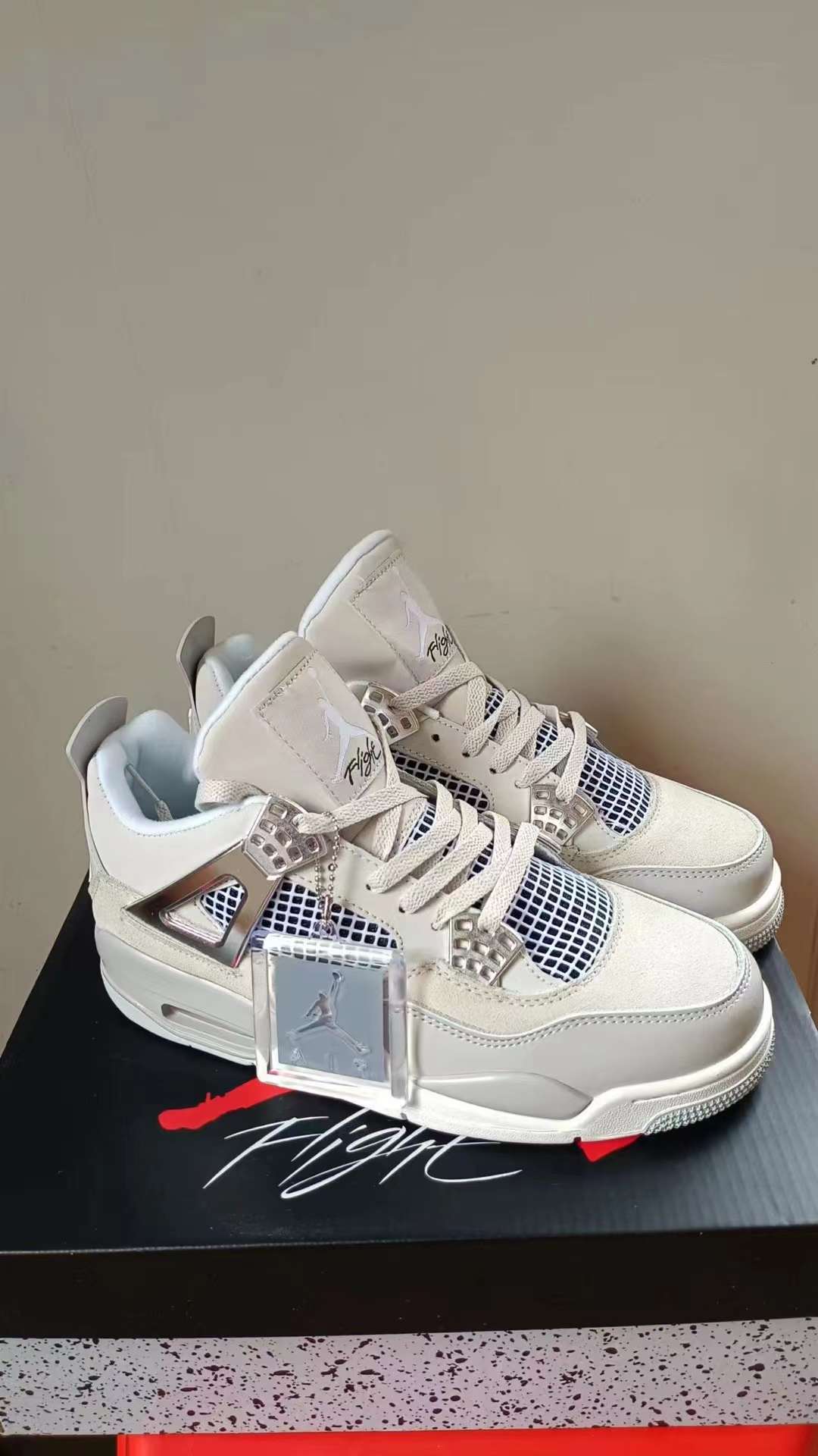 New Arrival  Air Jordan 4 Frozen Moments Unisex Sneakers; Original & Best Quality Men's /Women Shoes J4 Sneakers