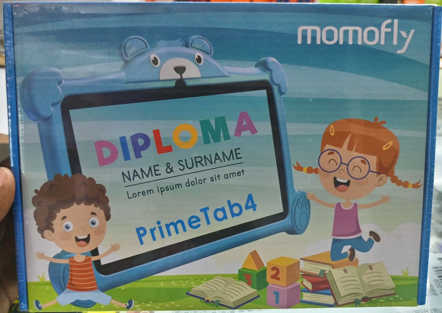 MOMOFLY PRIME TAB  7.0''BIG SCREEN 2GB+16GB Android 10.0 Tablet PC For Kids Dual Cameras,Kids Leaning&GameTablet, support WiFi with protection case [ NO SIM SLOT ]