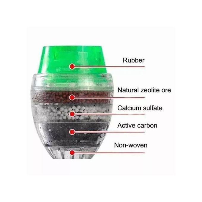 Kitchen Faucet Tap 5 Layers Activated Carbon Water Filter Purifier