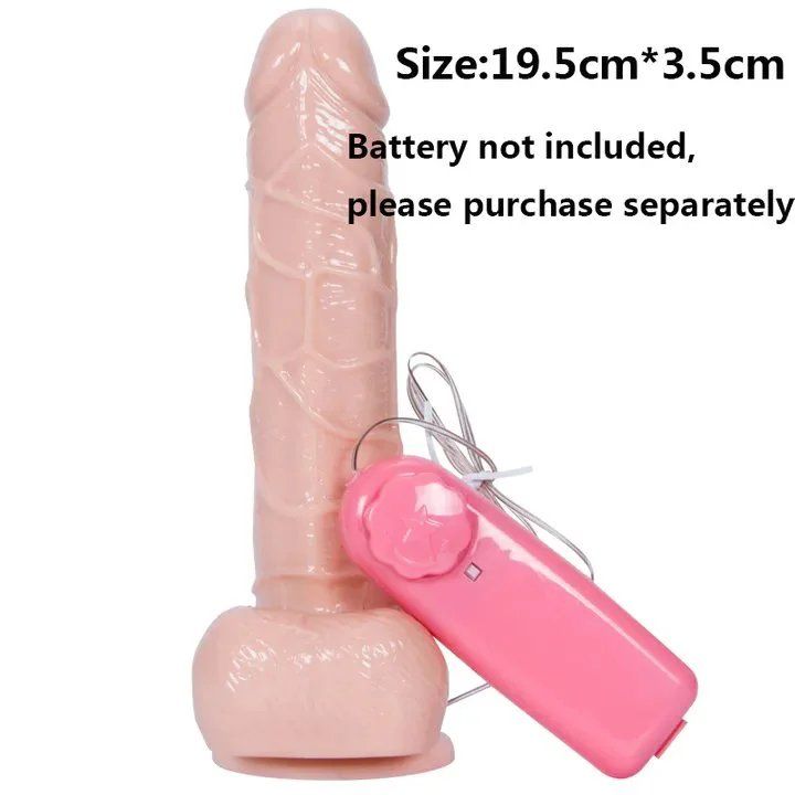 Sex Toys False Penis Dildo Vibration+Positive Negative Rotation Female Masturbator Adult Sex Products Without battery Brown Vibration + rotation