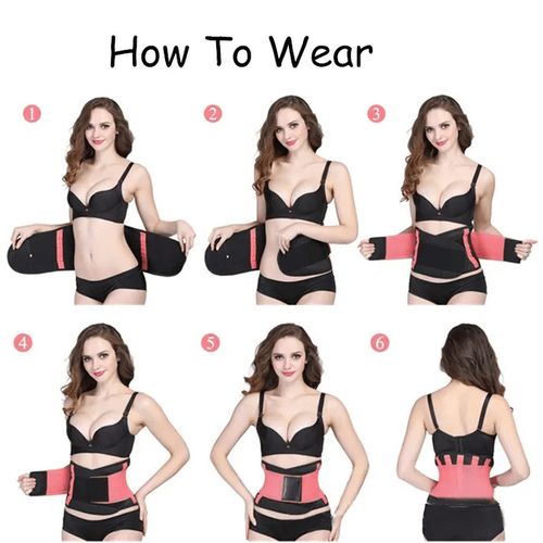 Waist Trainer Slimming Belt Slim Body Shaper Corset Trimmer Sport Gym Fat Burner Elastic Shapewear Women Ladies Tummy Belly Slim Belt Band Body