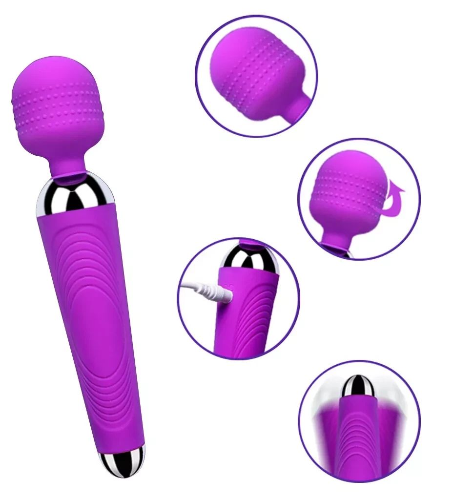 Vibrator Rechargeable Dildo Women Sex Toy G-Spot Dildo Vibrator - PURPLE - image 7