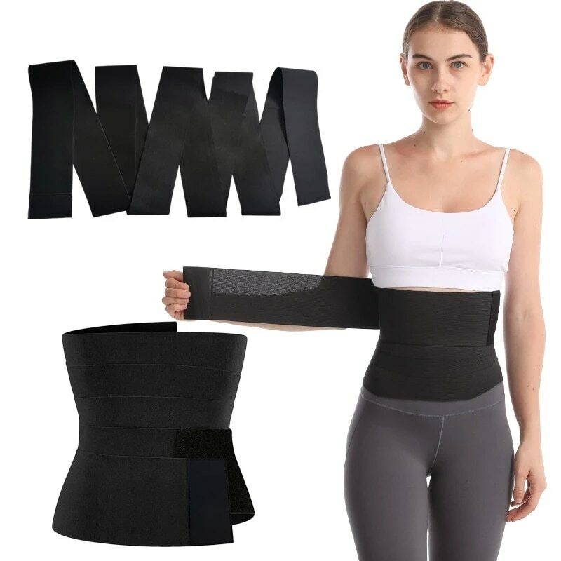 Women Bandage Wrap Waist Trainer Shapewear Belt Slimming Tummy Wrap Belt Resistance Bands Buckle Tummy Control Corset Body Shape
