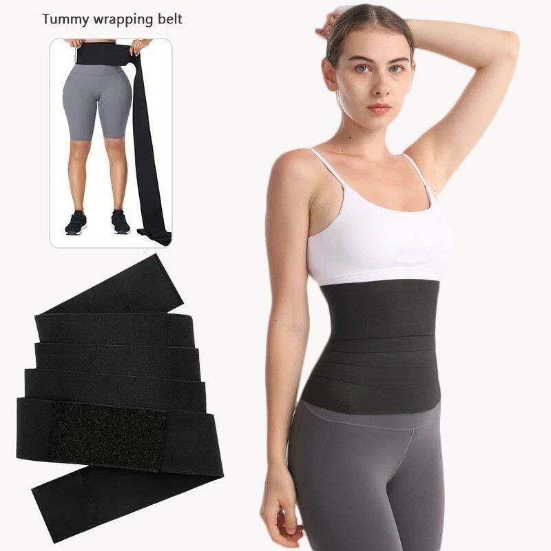Women Bandage Wrap Waist Trainer Shapewear Belt Slimming Tummy Wrap Belt Resistance Bands Buckle Tummy Control Corset Body Shape