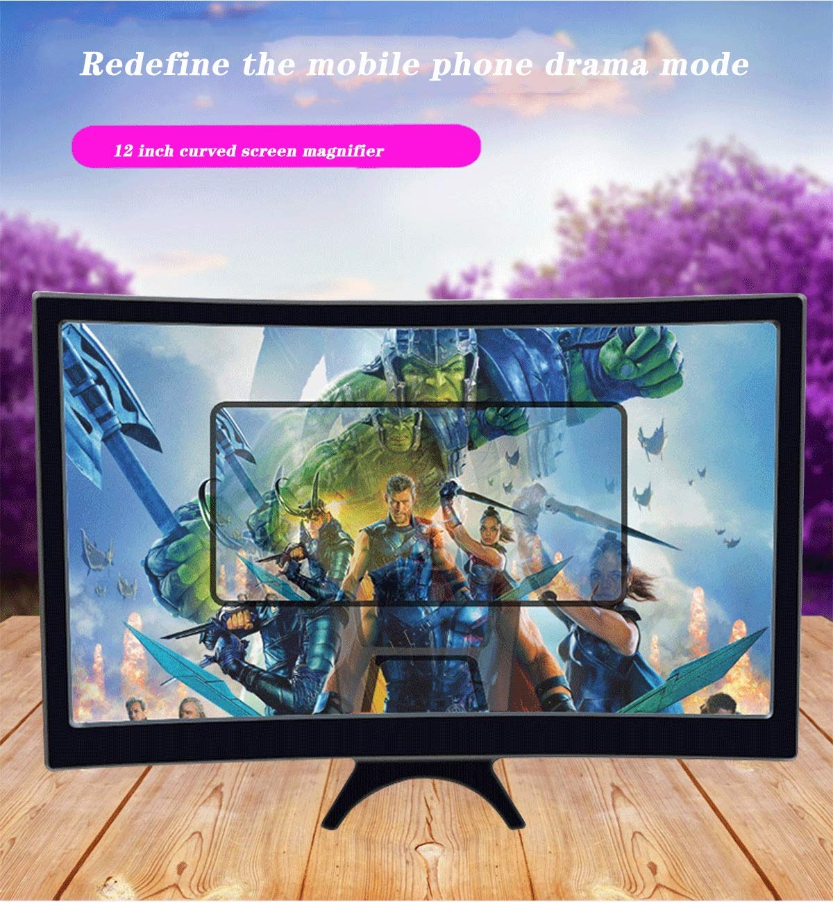 12 Inch 3D Cell Phone Screen Projector HD Expander Enlarge