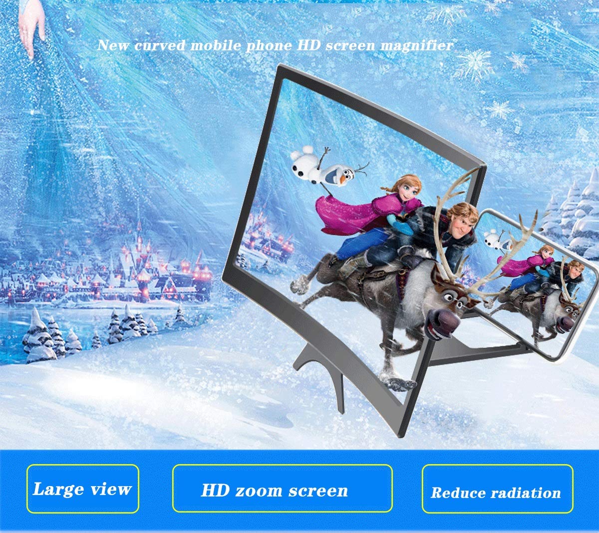 12 Inch 3D Cell Phone Screen Projector HD Expander Enlarge