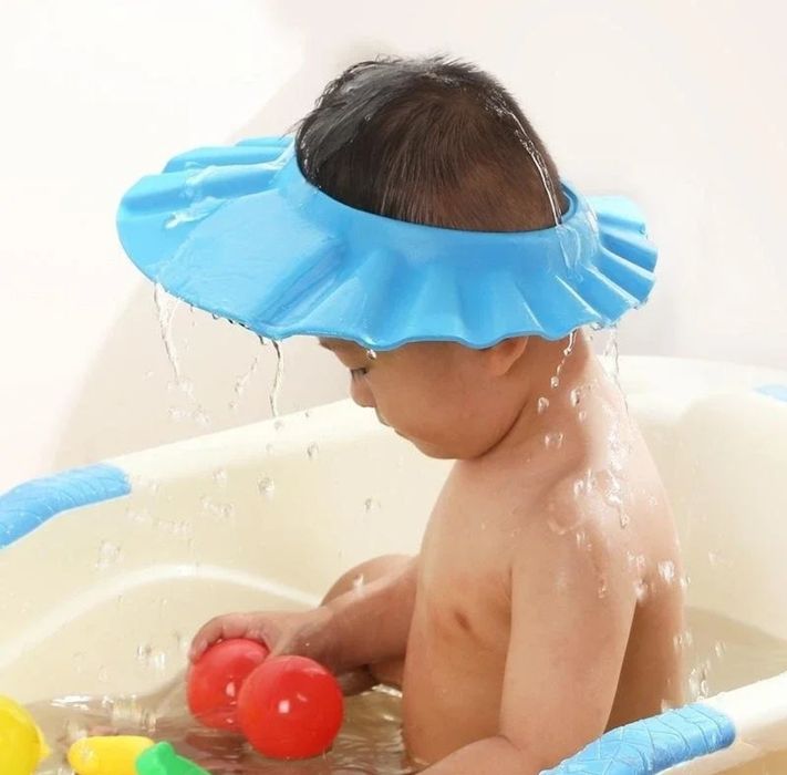 Soft Adjustable Baby Shower Cap Bathing Protection Bath Cap For Toddler, Baby, Kids, Children