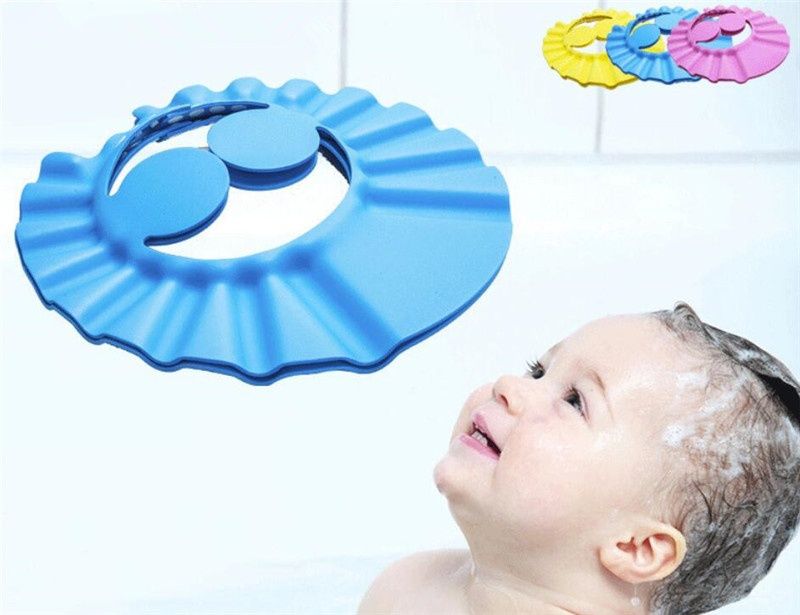 Soft Adjustable Baby Shower Cap Bathing Protection Bath Cap For Toddler, Baby, Kids, Children