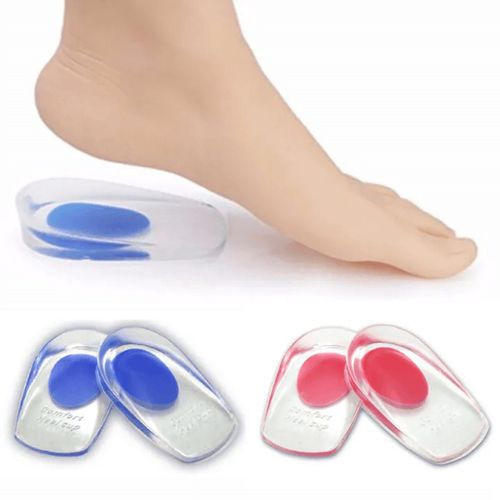1 Pair Silicone Gel Heel Cups Pads Shoe Inserts Soft Anti-slip Foot Pain Relief Insoles Cushion Foot Care for Women and Men