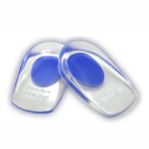 1 Pair Silicone Gel Heel Cups Pads Shoe Inserts Soft Anti-slip Foot Pain Relief Insoles Cushion Foot Care for Women and Men