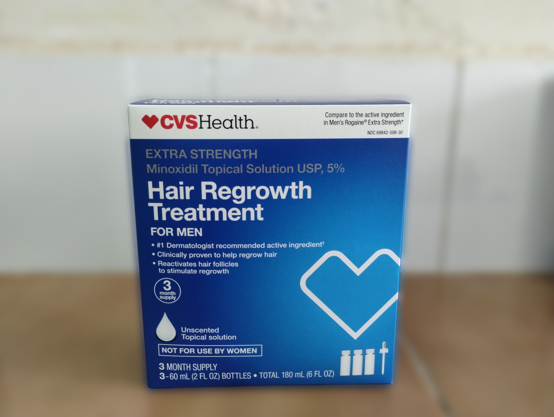 CVS Minoxidil 5% SOLUTION Hair Loss/Growth 3 Month Supply