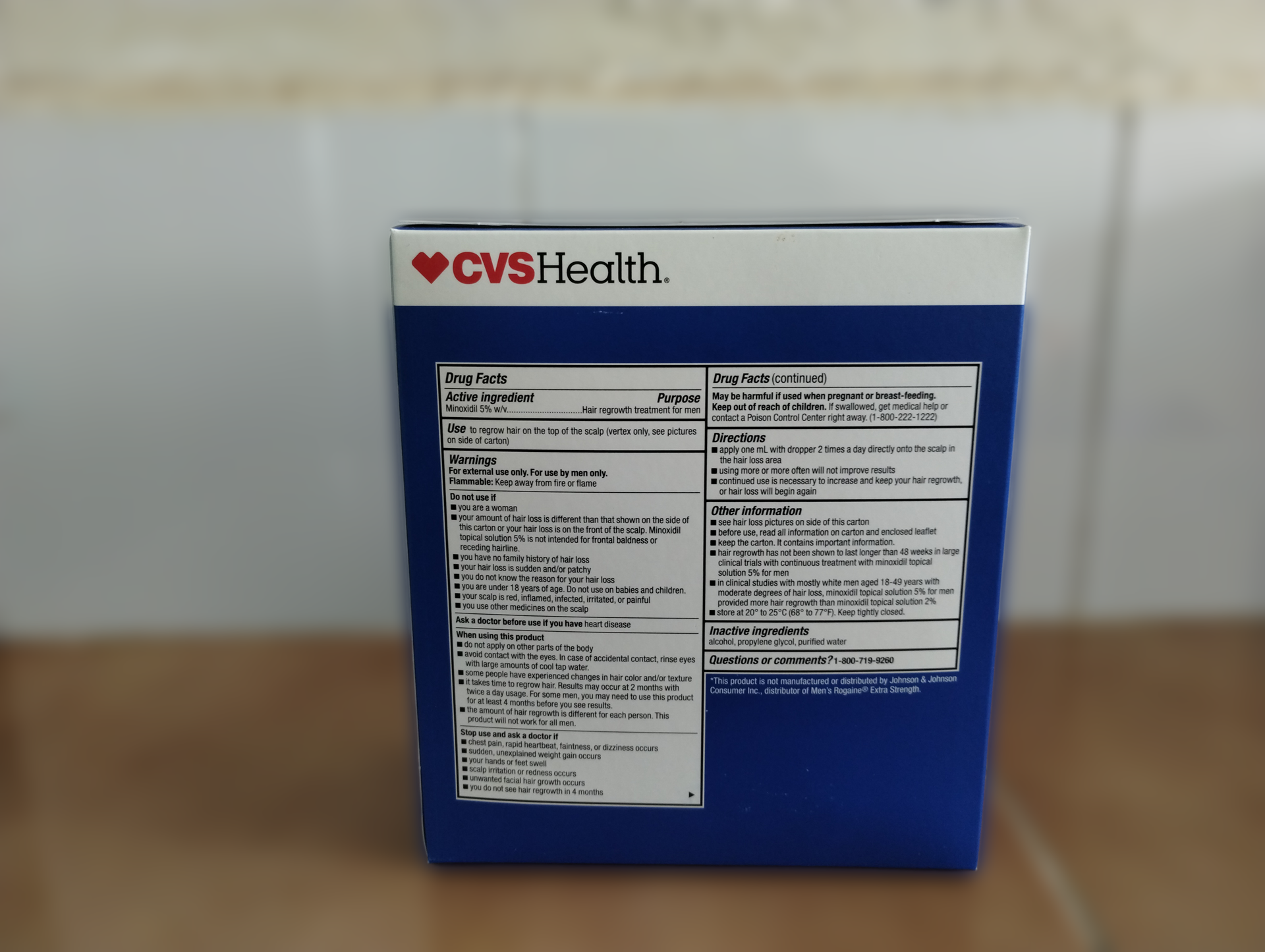 CVS Minoxidil 5% SOLUTION Hair Loss/Growth 3 Month Supply
