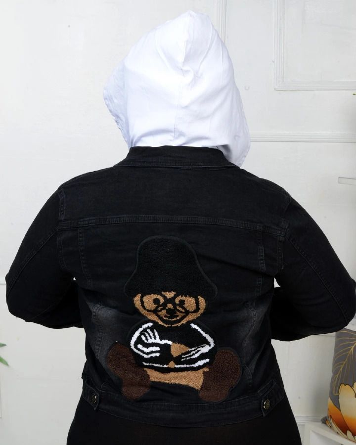Fashion Ladies Fancy Denim Jacket L as in pictureL,as in picture