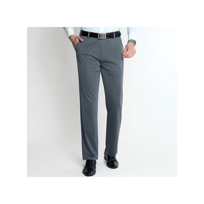 Fashion Official Trouser Pant -Grey-Slim Fit Office Wear Men