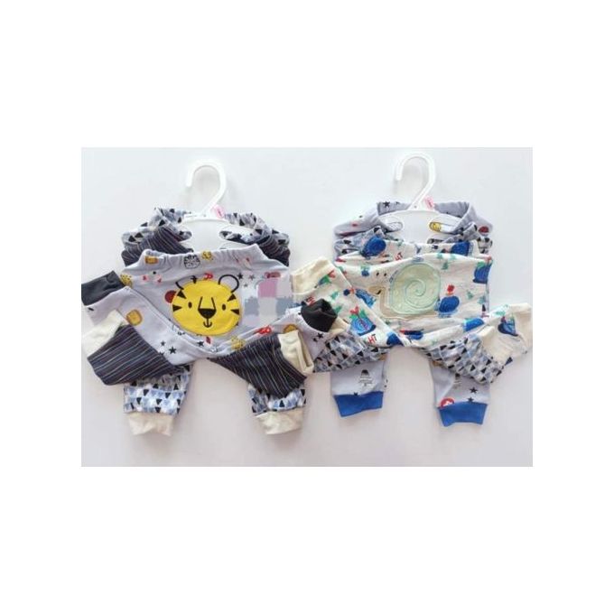 Fashion Assorted Printed Baby Boys' Cotton Trousers, Set Of 3 for age btw 0-12 months