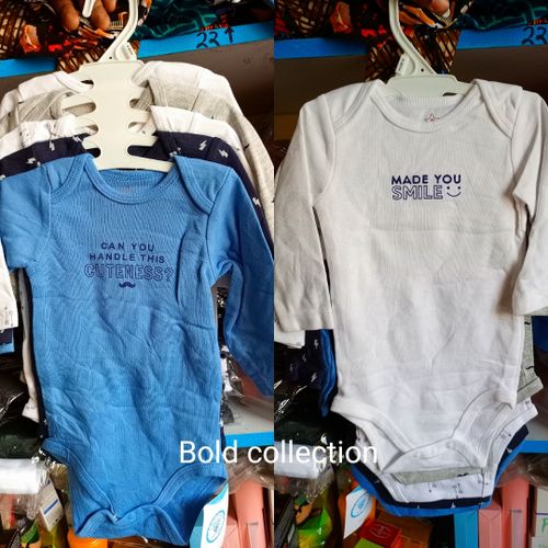 Fashion 5PCs Cutest Baby Newborn Cotton Long-sleeve Baby Boy Onesies/Bodysuit/sleepsuit