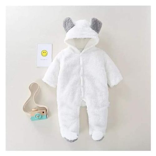 Fashion Warm Fluffy Romper Warm baby Romper Modern design Warm With  Classic 100*110cm 100% polyester With far White unisex .