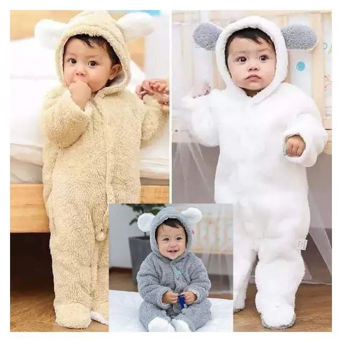 Fashion Warm Fluffy Romper Warm baby Romper Modern design Warm With  Classic 100*110cm 100% polyester With far White unisex .