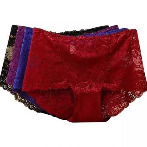 Fashion Fashion_6PCS PLUS SIZE NET JAMMNOC SEAMLESS COTTON UNDERWEAR, LADIES PANTS-XL-Mulricolours