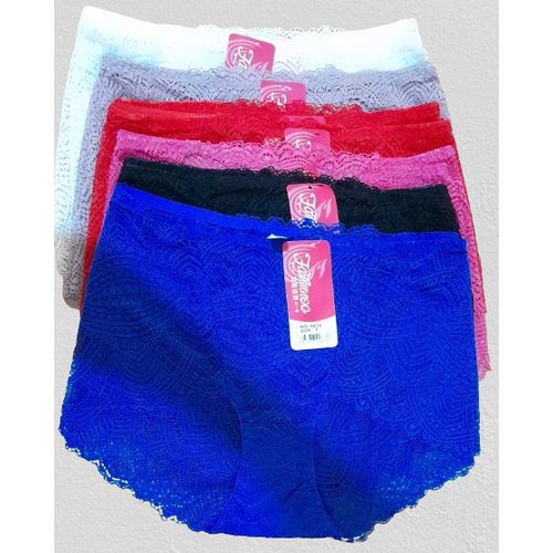 Fashion Fashion_6PCS PLUS SIZE NET JAMMNOC SEAMLESS COTTON UNDERWEAR, LADIES PANTS-XL-Mulricolours