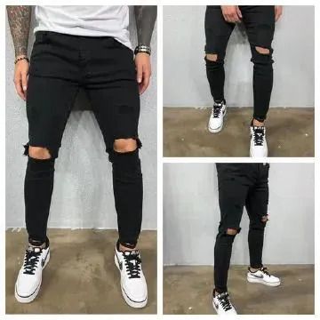 Fashion Original Non fading Rugged one cut Jeans For Men size 30-38 - Total Black This trouser is Stretching and breathable hence easier movement.