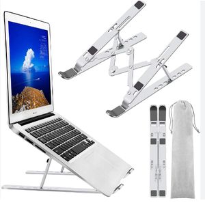 Laptop Portable Desktop Laptop PHONE TABLET Holder Riser For Desk And Bed, 6-Levels Angles Adjustable Height Notebook Mount, ABS/Plastic& Containing Metals Stable PC Riser For Laptops & Tablets