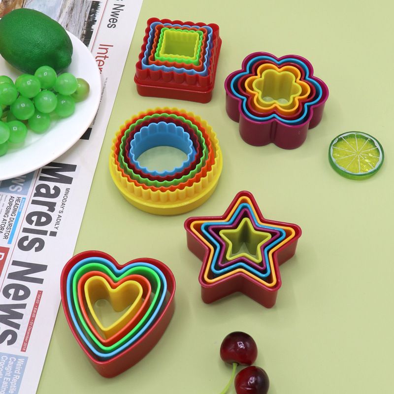 5 Pcs Silicon Cookie Cutter-Non Stick & Re-usable-Star Shape