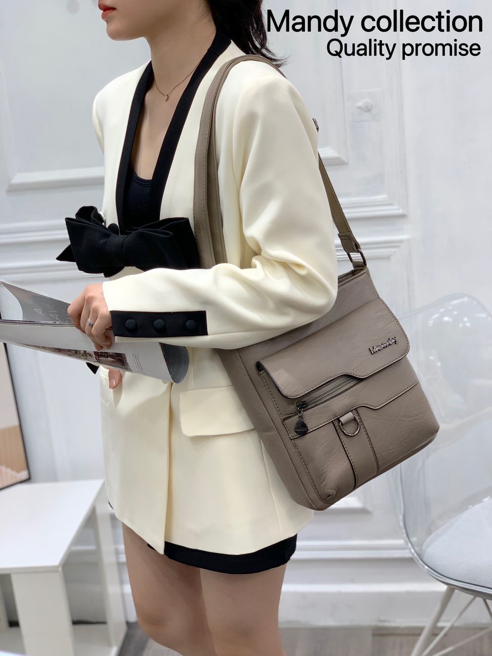 Women Casual Bags Mandys Collection Bags Leather Sling Bags Crossbody Women Bags