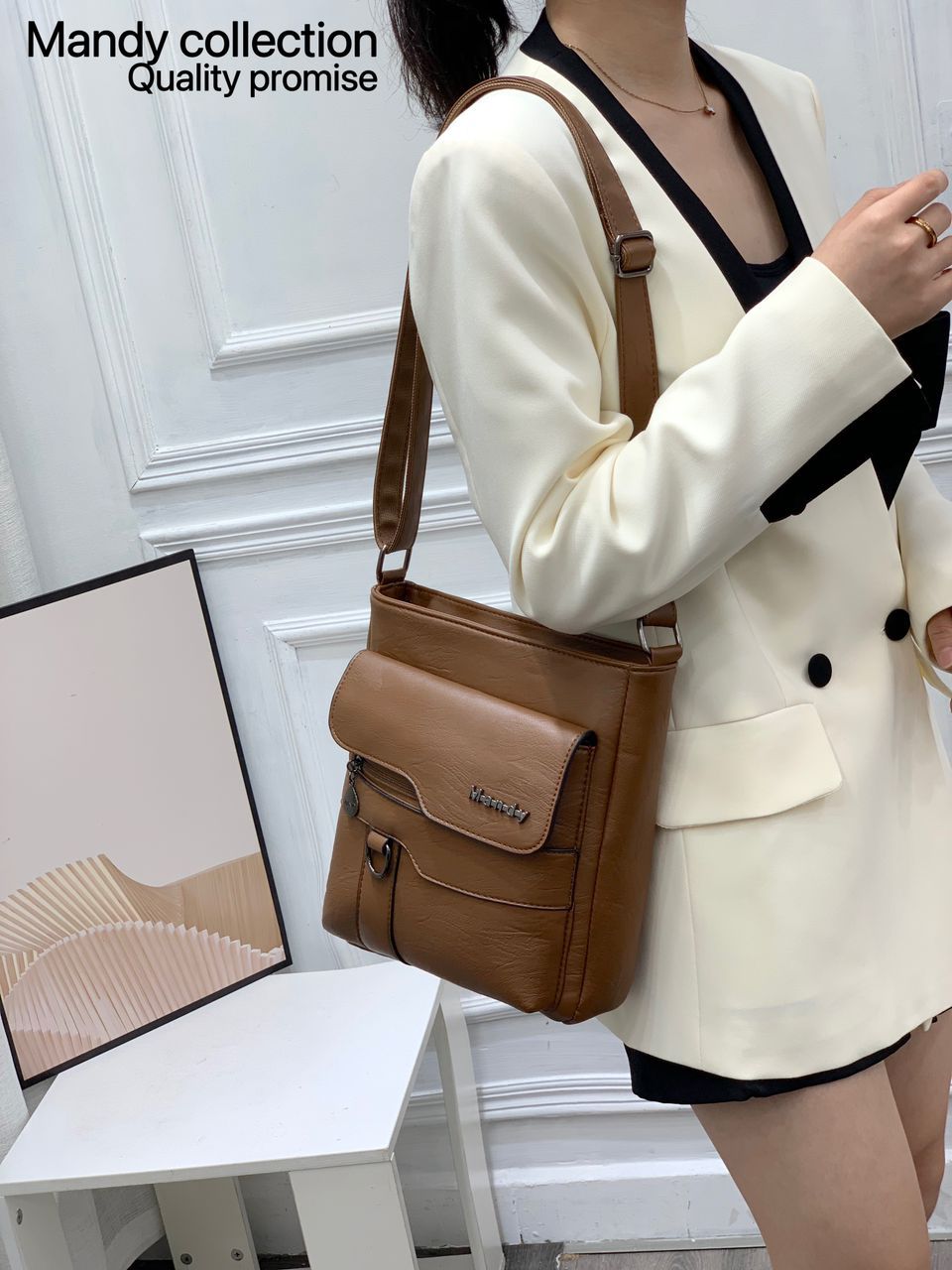 Women Casual Bags Mandys Collection Bags Leather Sling Bags Crossbody Women Bags