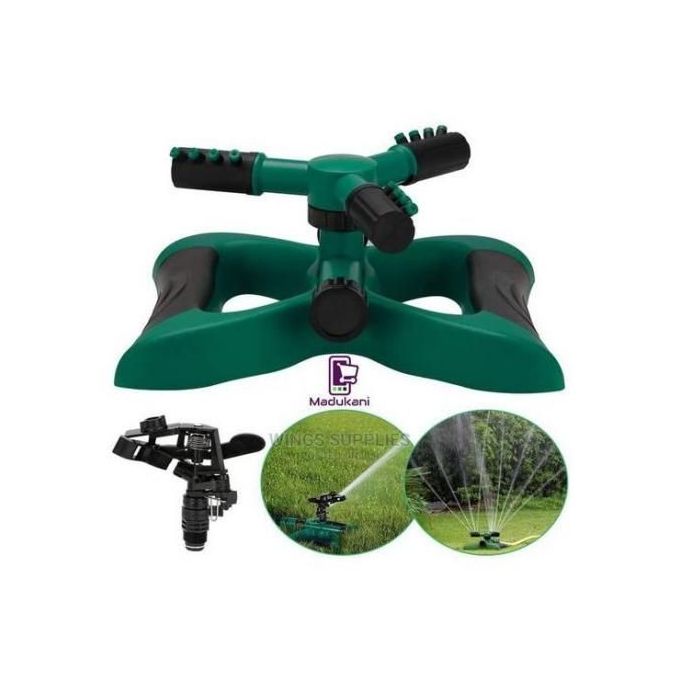 3 Arm 360⁰ Auto-Rotating Water Garden Sprinkler(360 full coverage, long range impulse sprinkling system)