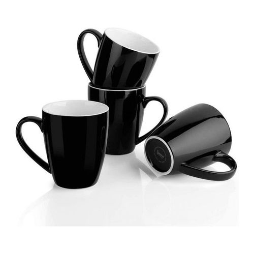 6 pcs black mugs ideal for gifting stanless steel made of high quality durable