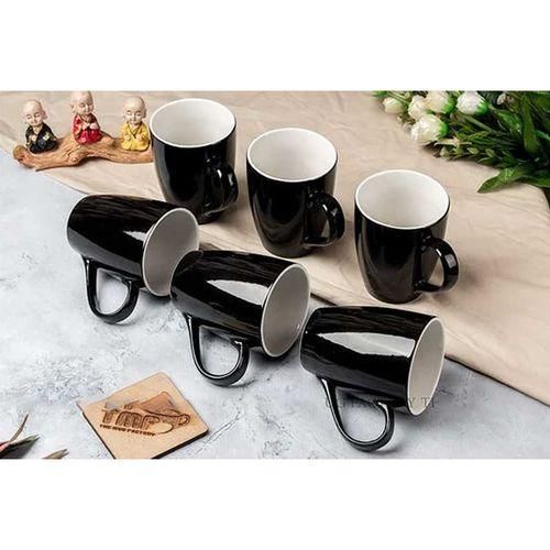 6 pcs black mugs ideal for gifting stanless steel made of high quality durable