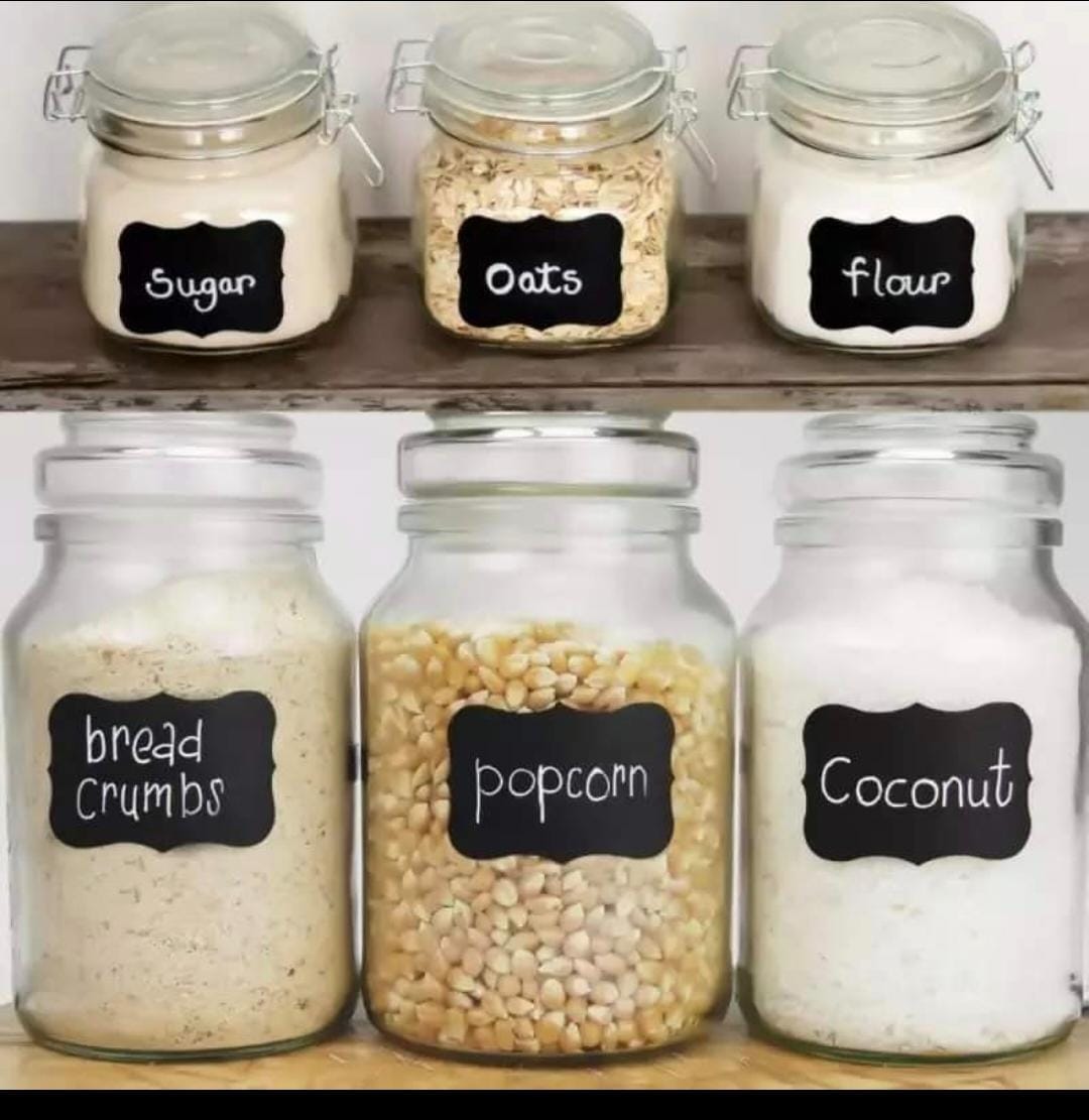 Kitchen Pantry And Spices Labels Stickers Accessories (80pcs+Pen)