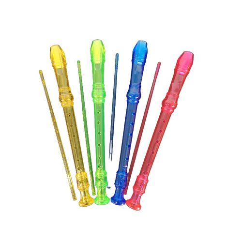 8 Hole Students Clarinet Flute Recorder Clear With Cleaning Stick