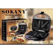 Sokany 750W 2-Slice Bread Sandwich Maker
