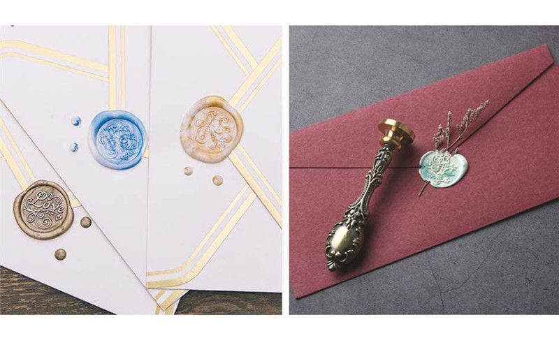 600Pcs Sealing Wax Beads Kit Colorful Wax Seal Stamp Kit with Candles Spoon Seal Stamp for Letters, Crafts Decorations Wedding Invitations