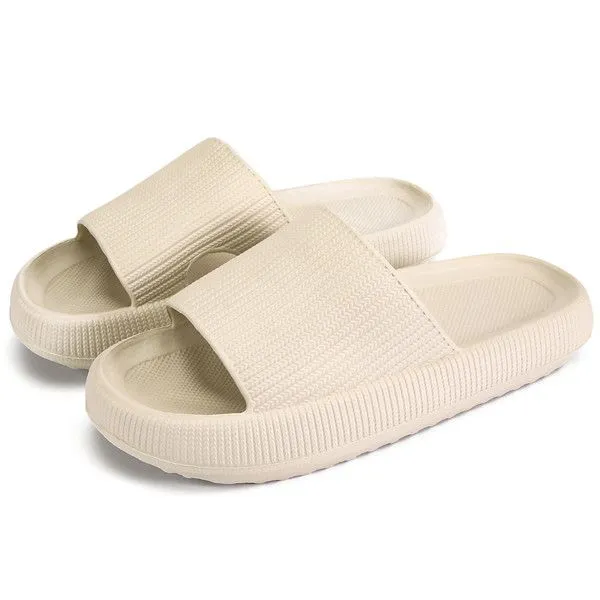 Cloud Slippers for Women and Men, Pillow House Slippers Shower Shoes Indoor Slides Bathroom Sandals, Ultimate Comfort, Lightweight, Thick Sole, Non-Slip, Easy to Clean