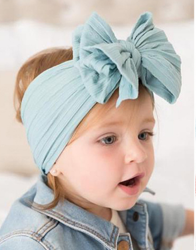 4 Pcs Baby Headbands Soft Stretchy Nylon Hair Bands with Bows for Newborn Infant Baby Toddler Girls