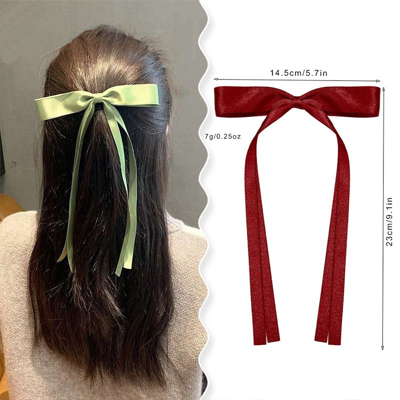 5PCS Hair Bows for Women, Hair Ribbon hair bows with Long Tail, Cute hair bow clips Hair Barrettes for Women's Accessories
