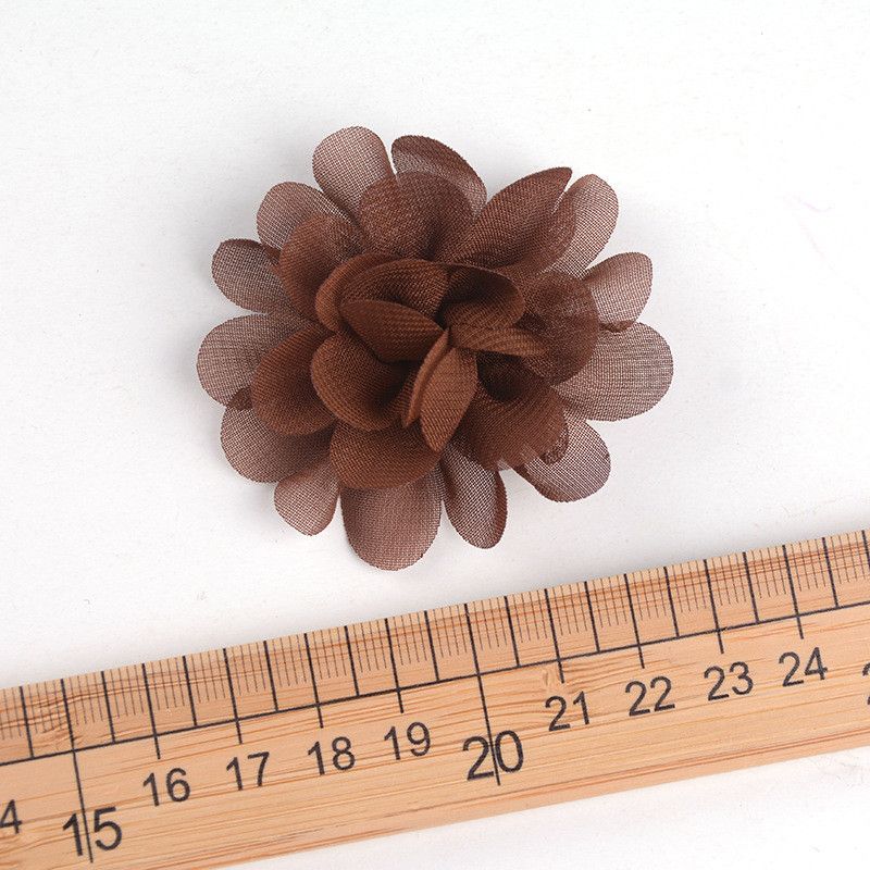 10pcs 2" Chiffon Flower Hair Bows Clips Flower Tiny Hair Clips Fine Hair for Girls Infants Toddlers