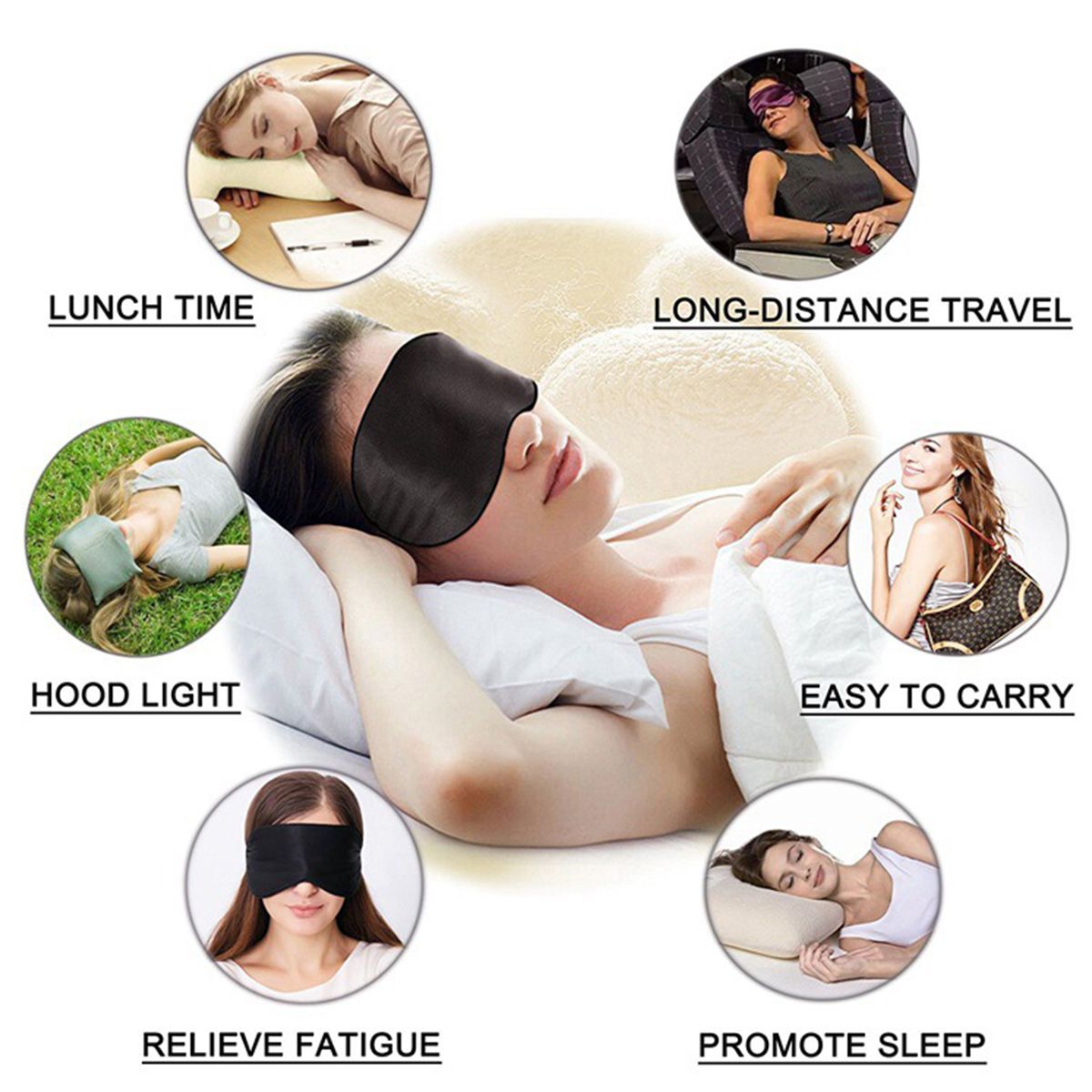 Silk Sleep Mask Super Soft Eye Mask 16 Momme 100% Mulberry Silk Night Effective Shading Eye Cover for Sleeping with Adjustable Strap for Women Men
