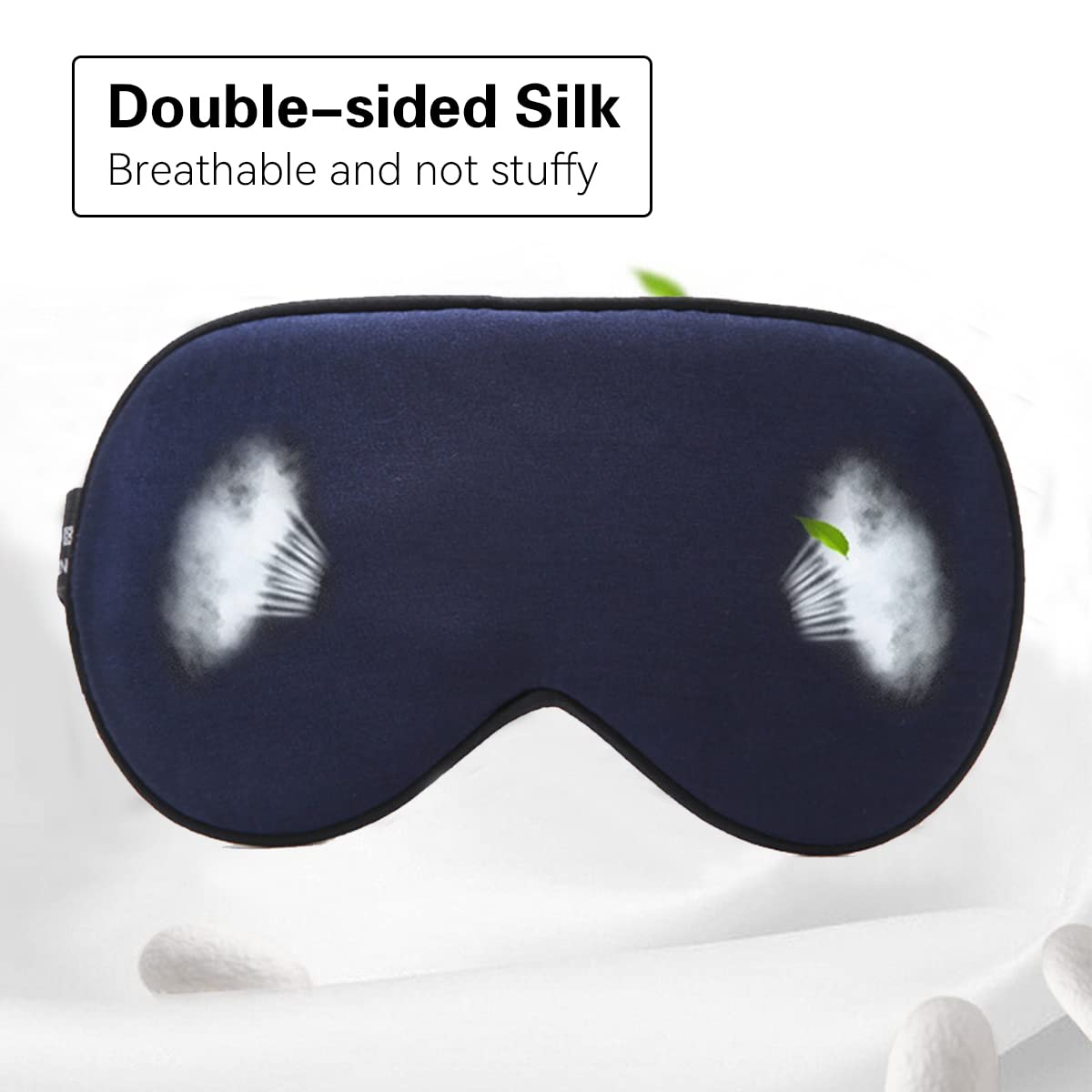 Silk Sleep Mask Super Soft Eye Mask 16 Momme 100% Mulberry Silk Night Effective Shading Eye Cover for Sleeping with Adjustable Strap for Women Men