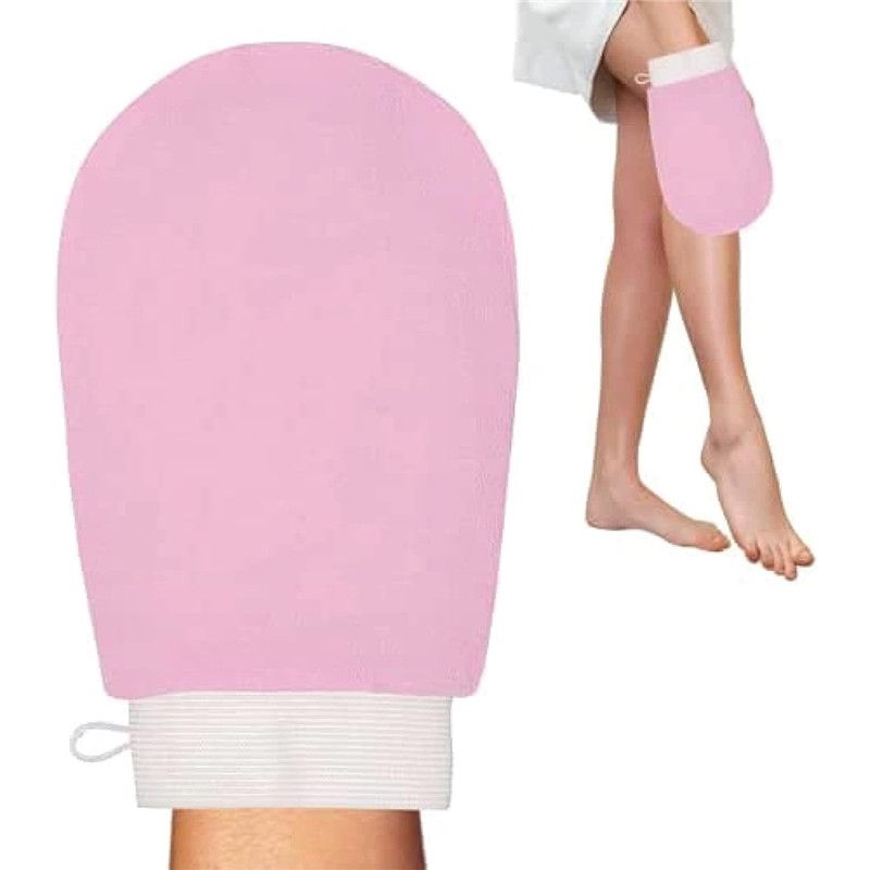1pcs Deep Exfoliating Gloves for Body | Scrubber Shower Bath |Body Scrub Gloves Dead Skin Remover| Mitt Perfect Women/Men, One Size, Pink