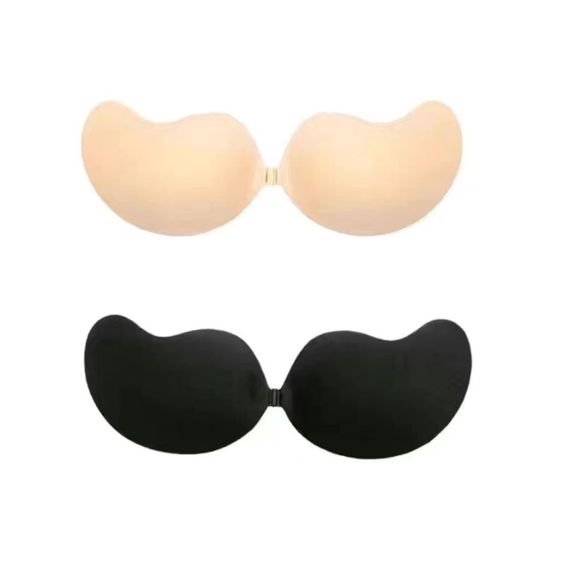 2 Pairs Sticky Bras, Backless Strapless Bra Push Up, Adhesive Invisible Lift Up Bras