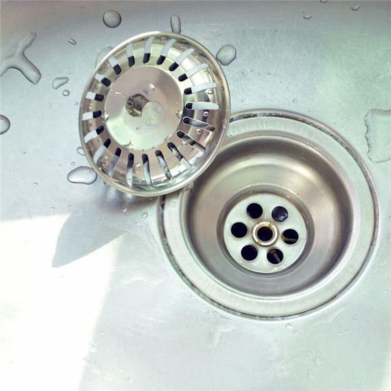 2PCS Sink Strainer Stopper for Kitchen, Universal Silicone Kitchen Sink Drain Strainer, Food Catcher Strainer Plug for Kitchen Sink Drain Silver