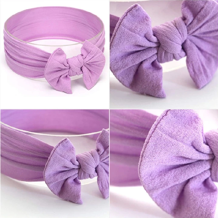 3Pcs Baby Girls Bowknot Headbands Set Baby Turban Headband Set-Bowknot Hairband Soft Cute Headwear Elastic for Newborn/Girls/Boys/Kids Gift